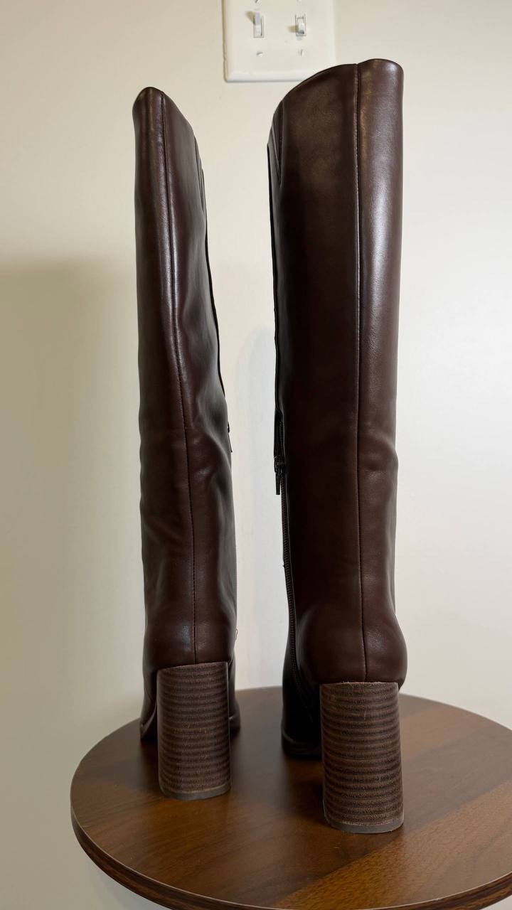 DV Dolce Vita Bardonny Boots 5.5 Brown Smooth Knee‑High NIB msrp$109