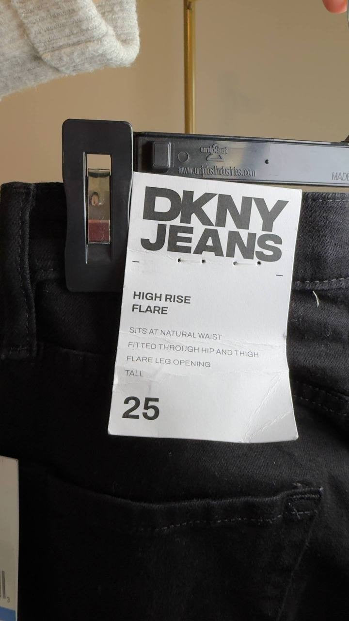 DKNY Jeans Williamsburg High‑Rise Flare Tarmac 25 NWT $79