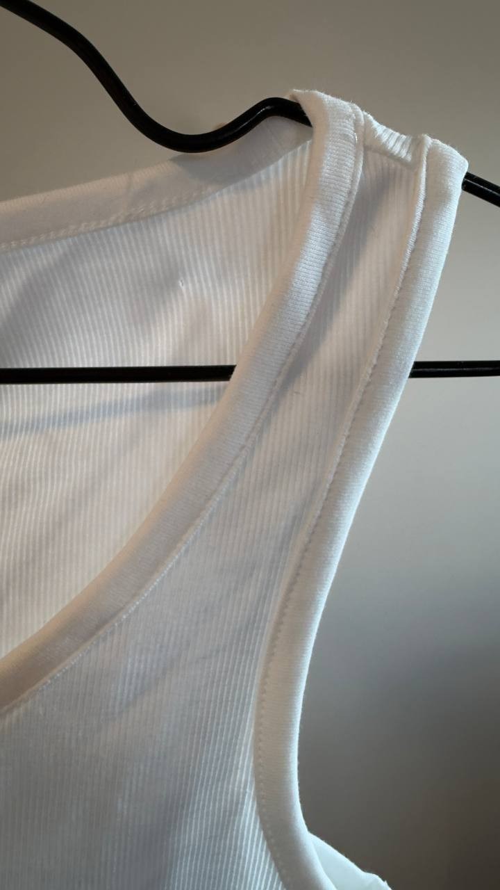 Lauren Ralph Lauren Stretch Rib-Knit Tank Top White M NWT $49.50