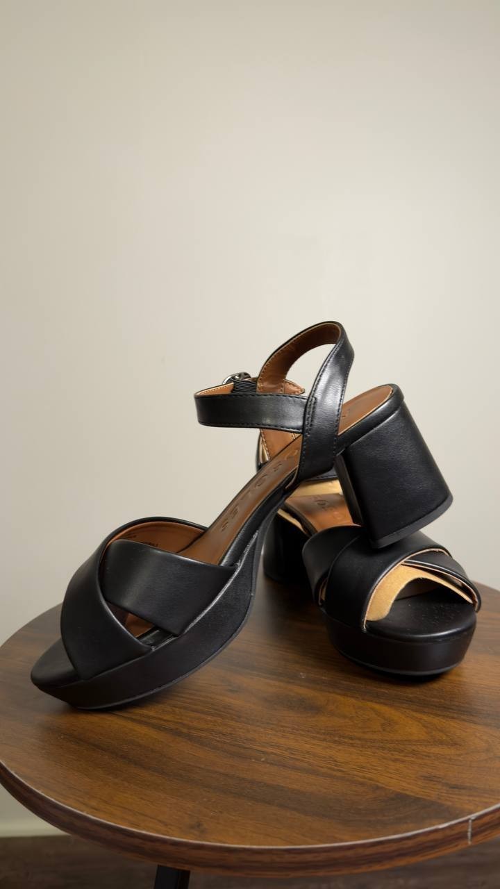 Aerosoles  Platform  Sandals  Black  7.5M  New  $99