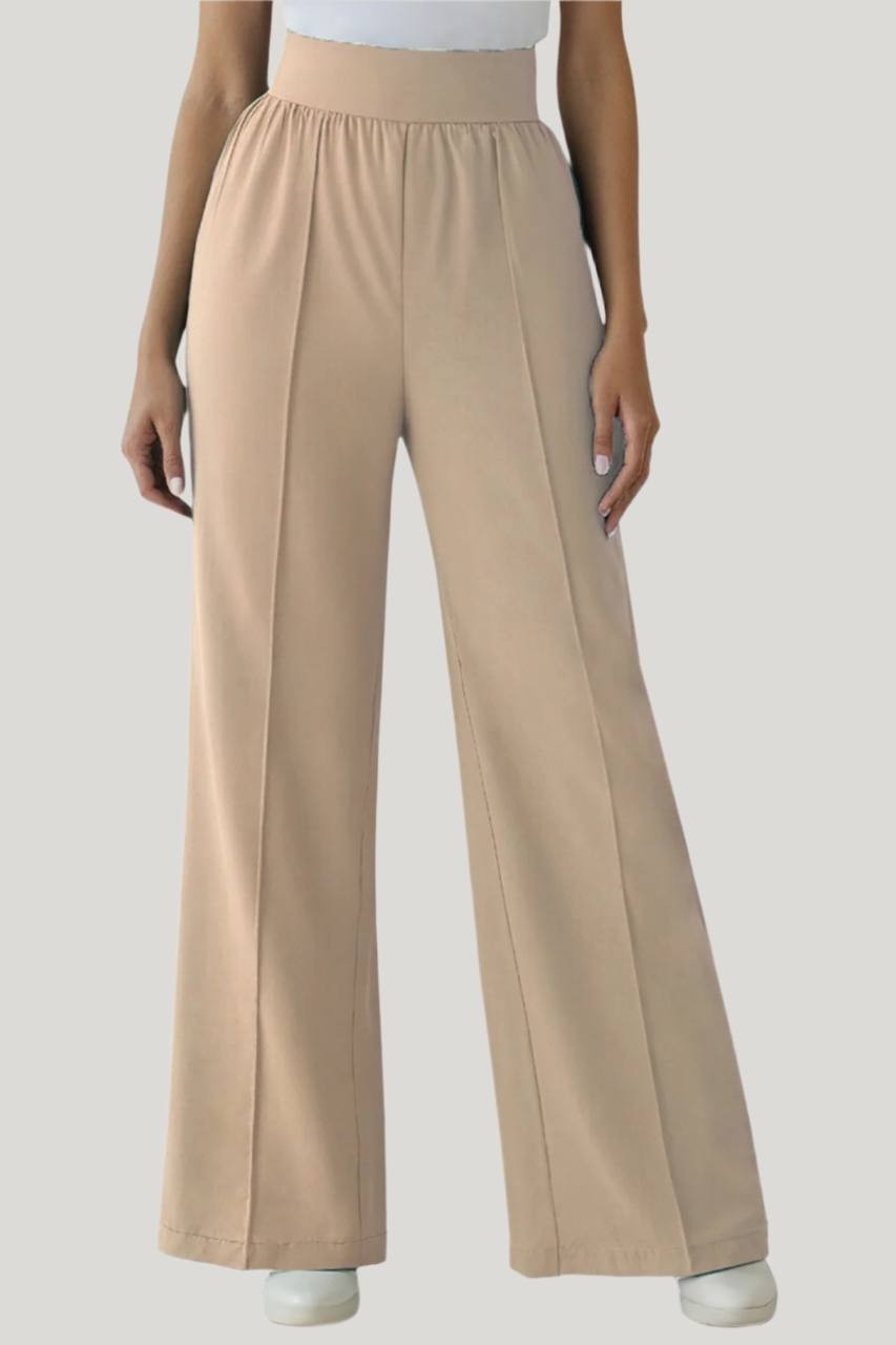 Three Dots Women’s Mariam Pant Light Taupe Pull On Straight Leg Size XL NWOT $88