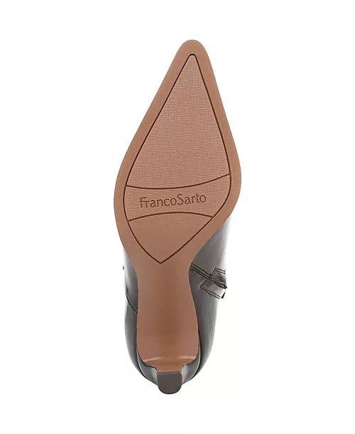 Franco Sarto Dark Brown Leather Dress Booties 8M NIB MSRP $215