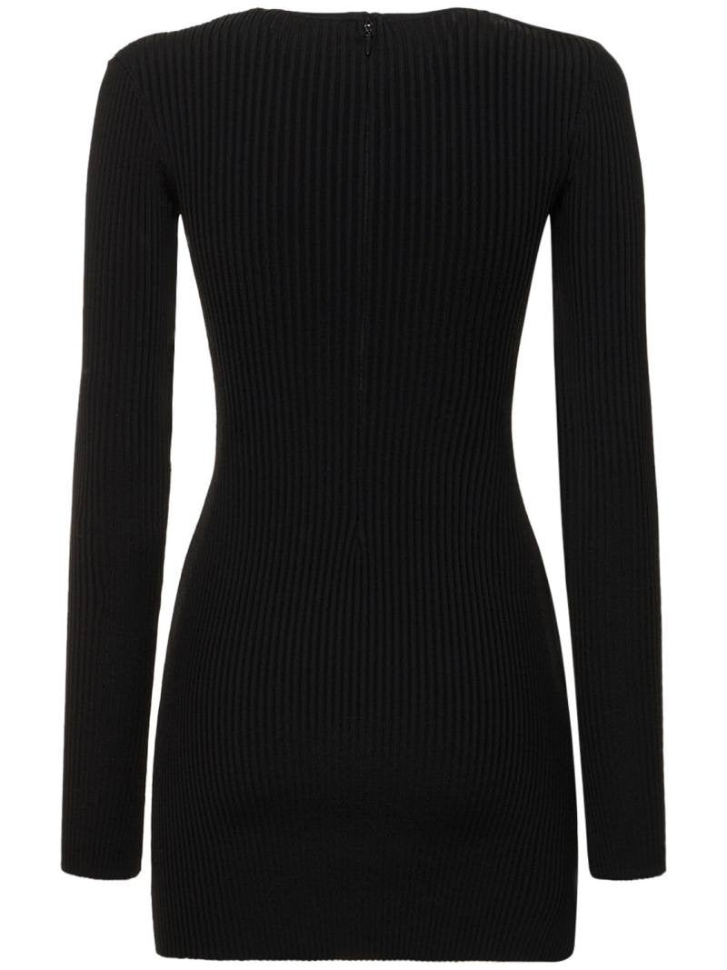 David Koma Ribbed Mesh Detail Mini Dress – Black – Size M – NWT – $900