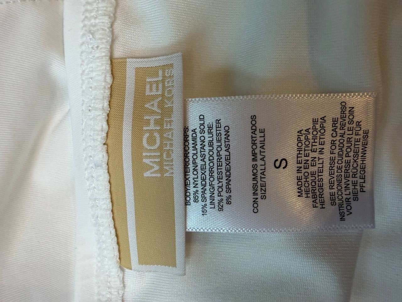 Michael Michael Kors Classic Bikini Bottom White S NWT $54