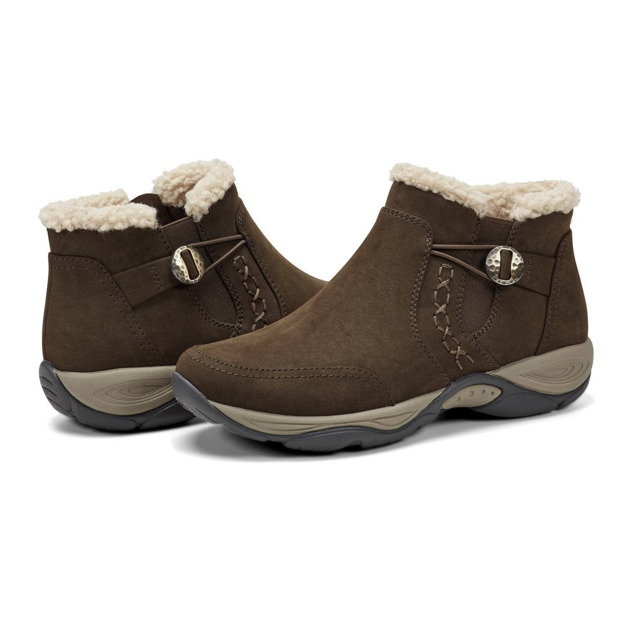 Easy Spirit Erique Cold Weather Booties Dark Brown 7.5M NWB Water‑Repellent $99