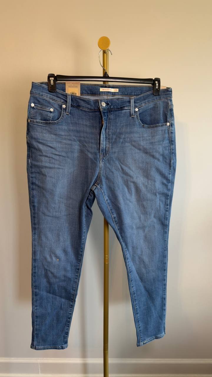 Levi’s 721 High Rise Skinny Jeans Plus Size 20W Lapis Air NWT $69.50