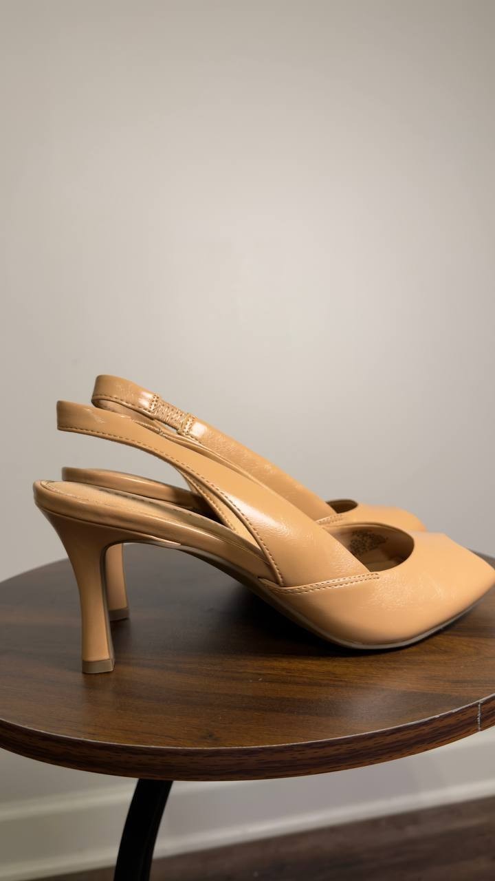 Anne  Klein  Pumps  Tan  Crinkle  8.5M  New  $95