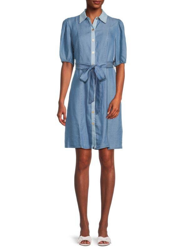 Sharagano Chambray Shirt Dress – Medium Wash – Size 10 – NWOT