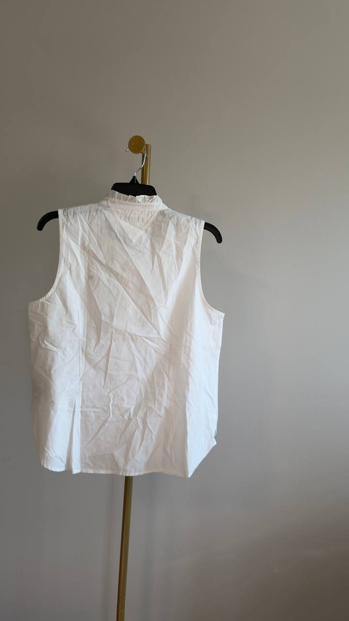Tommy Hilfiger Classic Sleeveless Shirt White L NWT $59.50