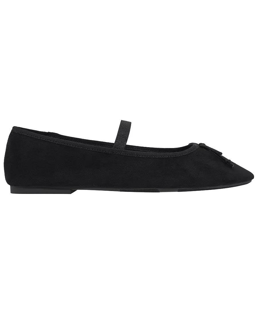 ON•34th Farrahh Flats 7M Black Fabric Sparkle Memory Foam NIB msrp$69.90