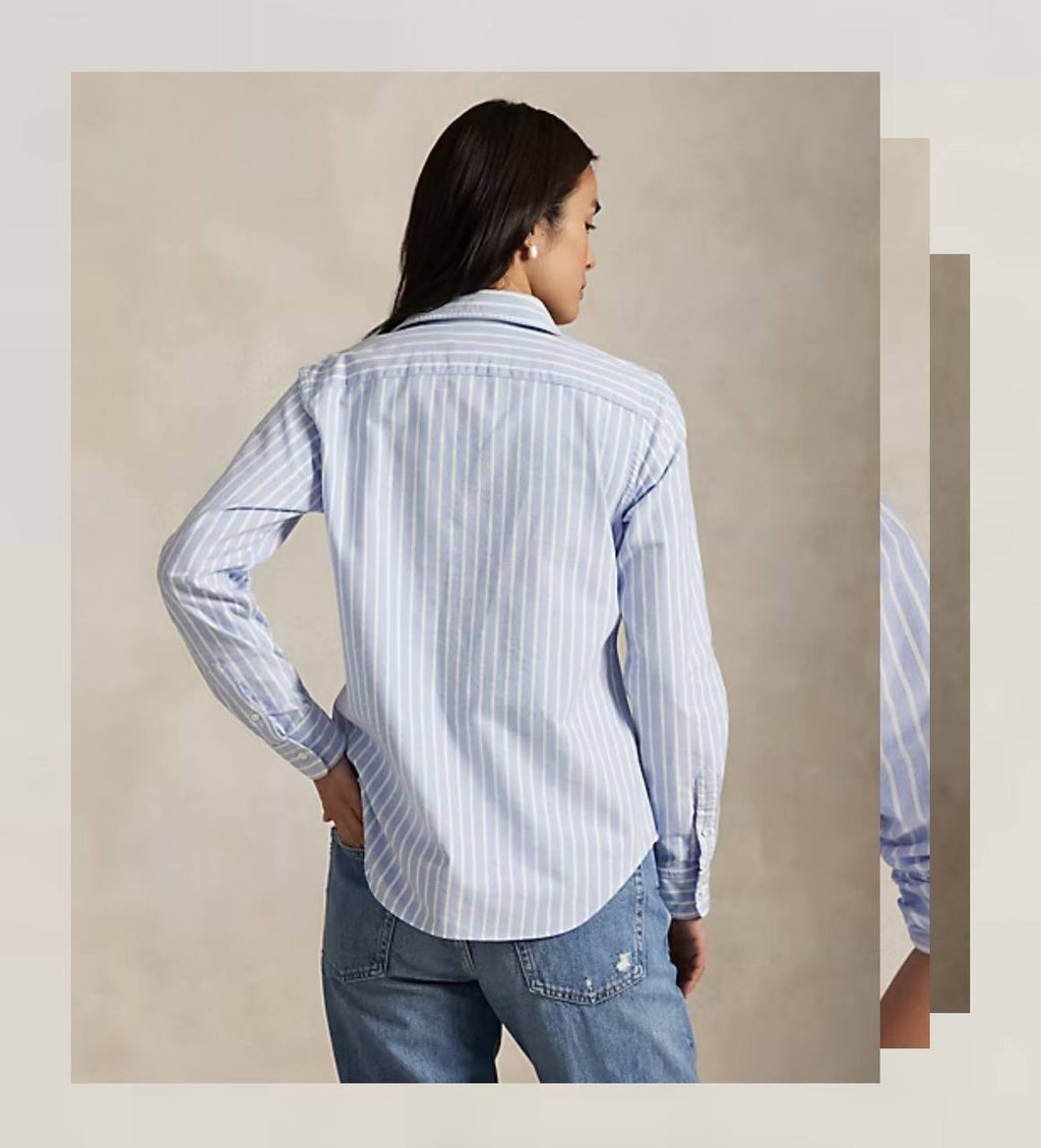 Polo Ralph Lauren Shirt 18 Slim Fit Striped Oxford Cotton Button-Down NWT