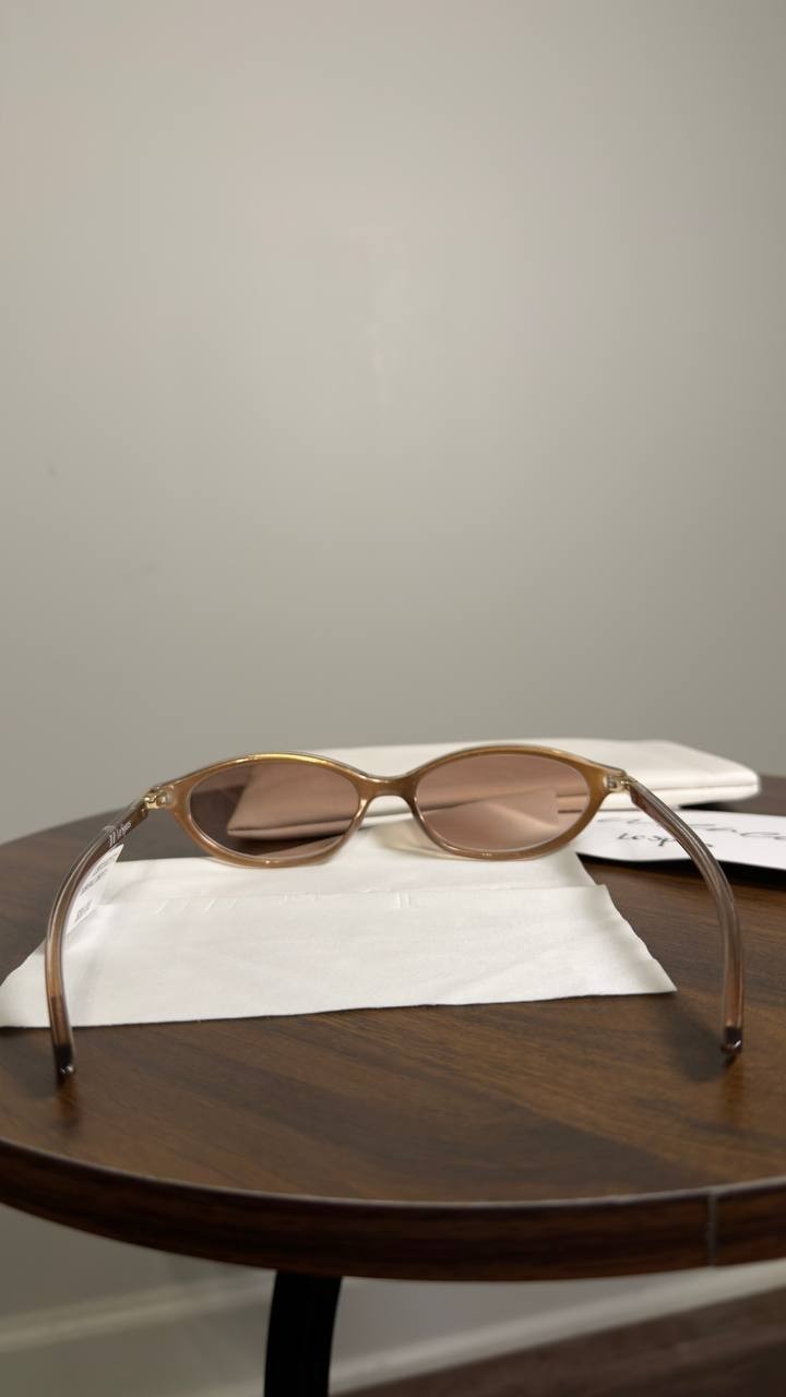 Le  Specs  Duskfall  Pearl  Chocolate  Oval  Sunglasses  NWT  $85