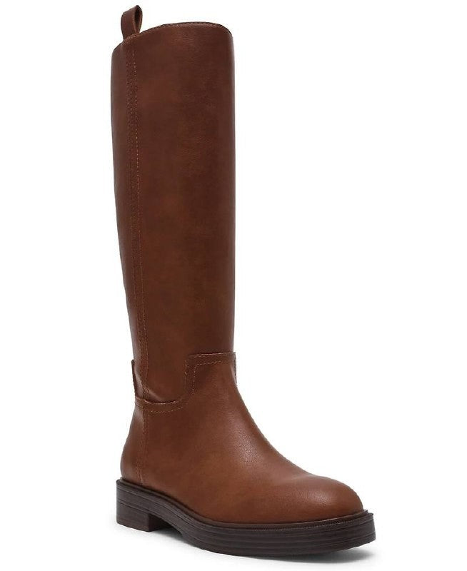 DV Dolce Vita Jernie Boots 10M Tan Smooth Riding Round Toe NIB msrp$99