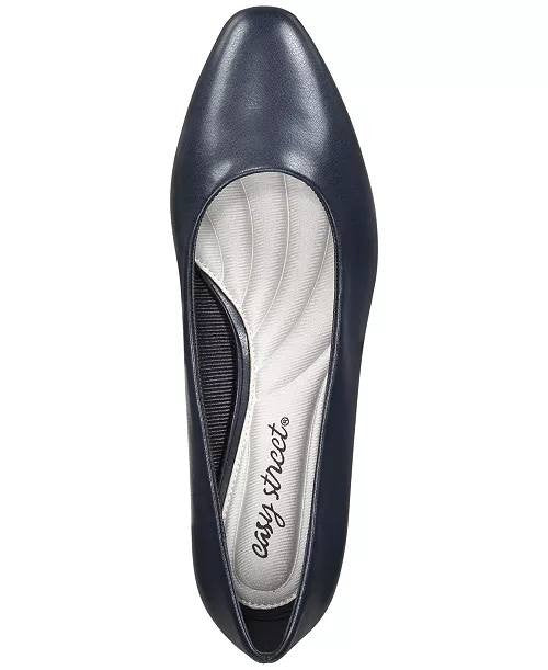 Easy  Street  Kitten  Heel  Pumps  Navy  9W  New  $70