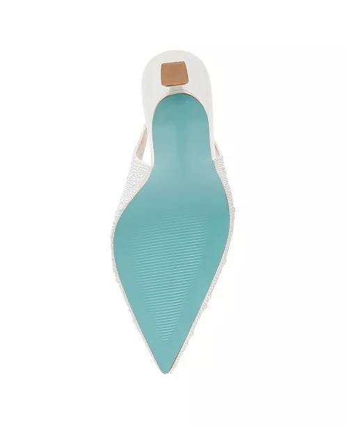 Betsey  Johnson  Slingback  Pumps  Ivory  9W  New  $119