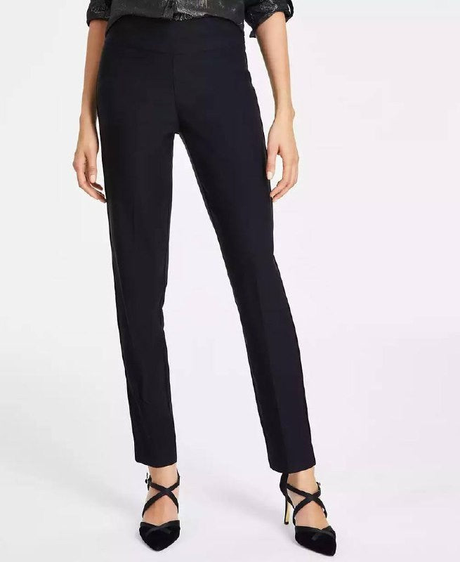 Gloria Vanderbilt Pull‑On Tummy‑Control Slim Trousers 8 NWT Black MSRP $44