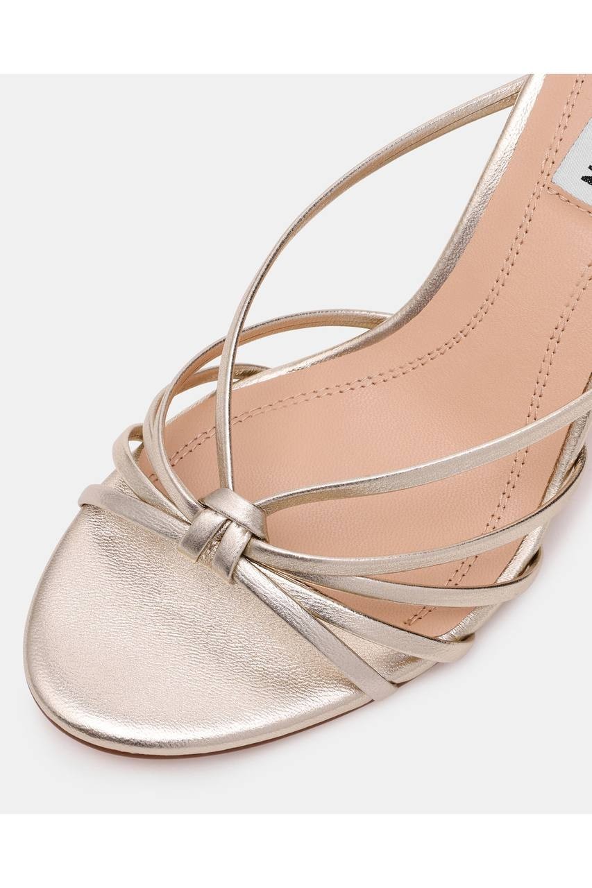 Steve  Madden  Edna  Slide  Dress  Sandals  Champagne  7.5  New  $109