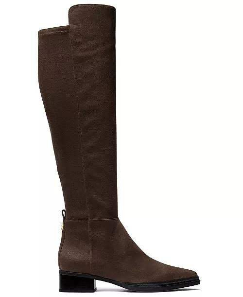 Michael Kors Lex Women’s Block Heel Boots Chocolate 11WS Polyester $175 NWB