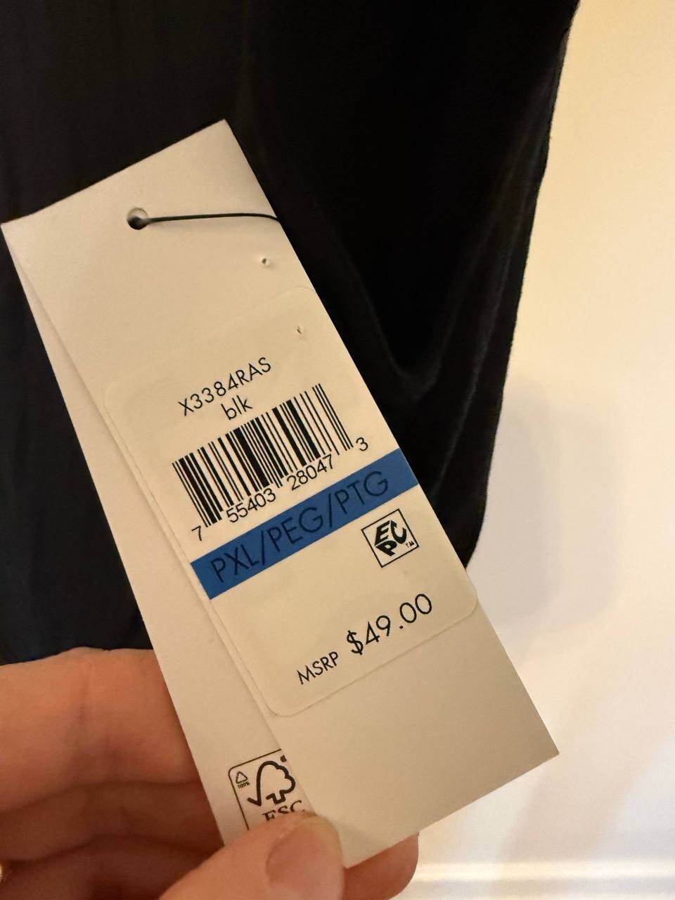 DKNY Mock‑Neck Sleeveless Side‑Ruched Top – PXL – Black – NWT – $49