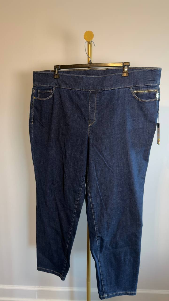 Tommy Hilfiger Gramercy Skinny Jeans Plus Size 24W Star Wash NWT $89