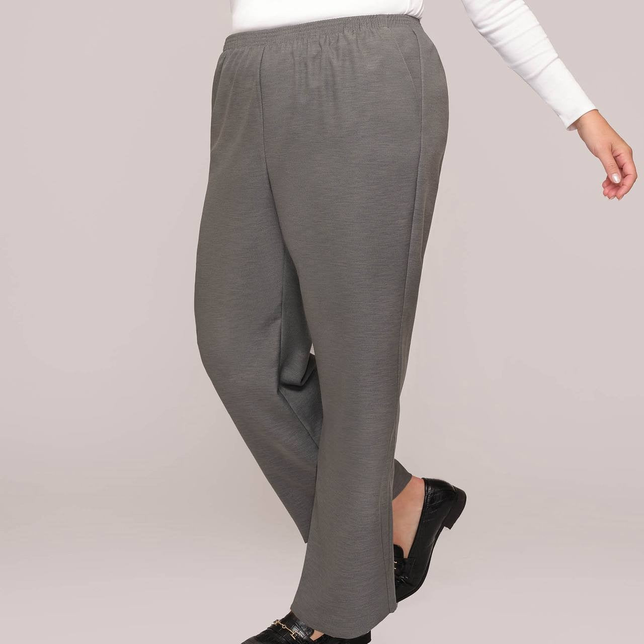 Alfred Dunner Women’s Plus Classics Average Length Pant Gray 20W $42.50 NWT