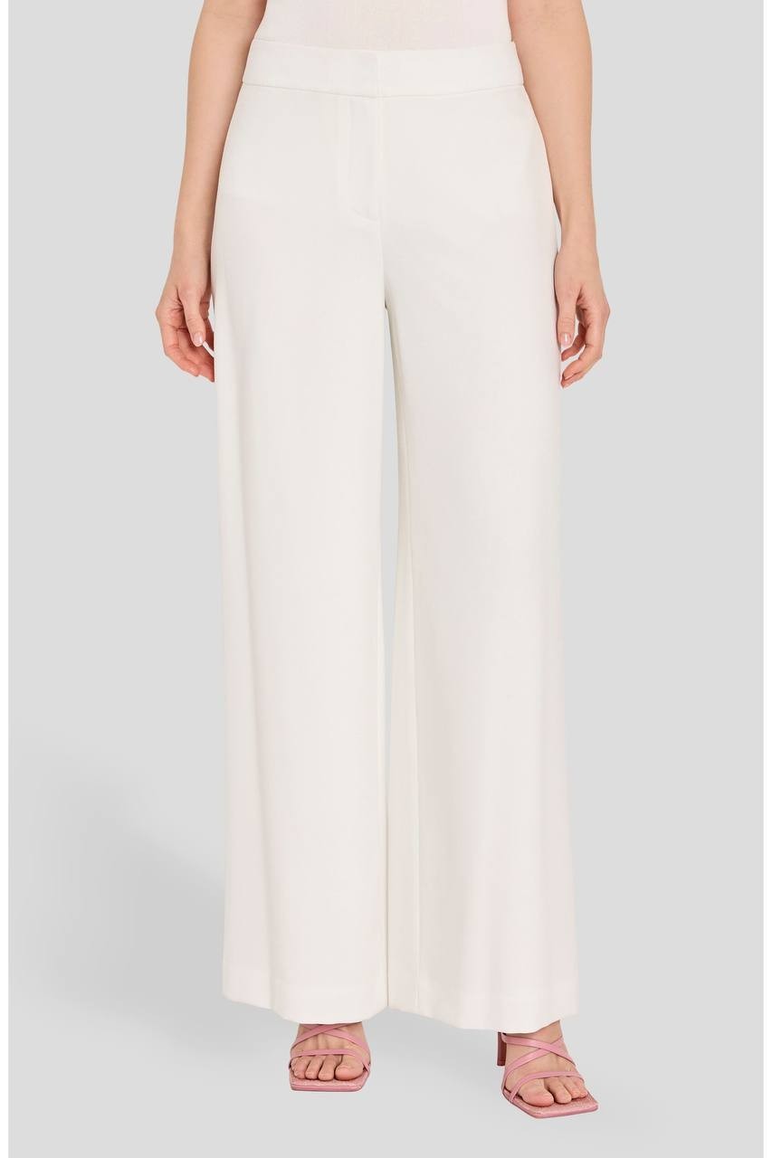 Tahari ASL High‑Waist Wide Leg Pants Ivory 4 NWT $99