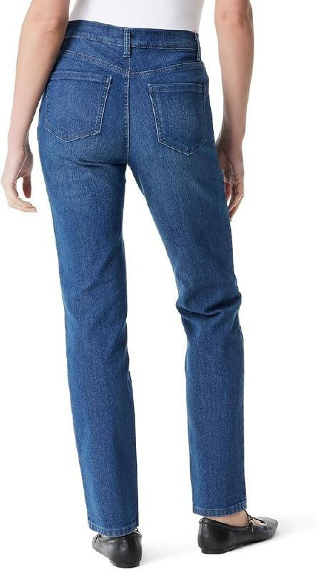 Gloria Vanderbilt Pull‑On Straight Pants BLUE Size 10 NWT MSRP$55