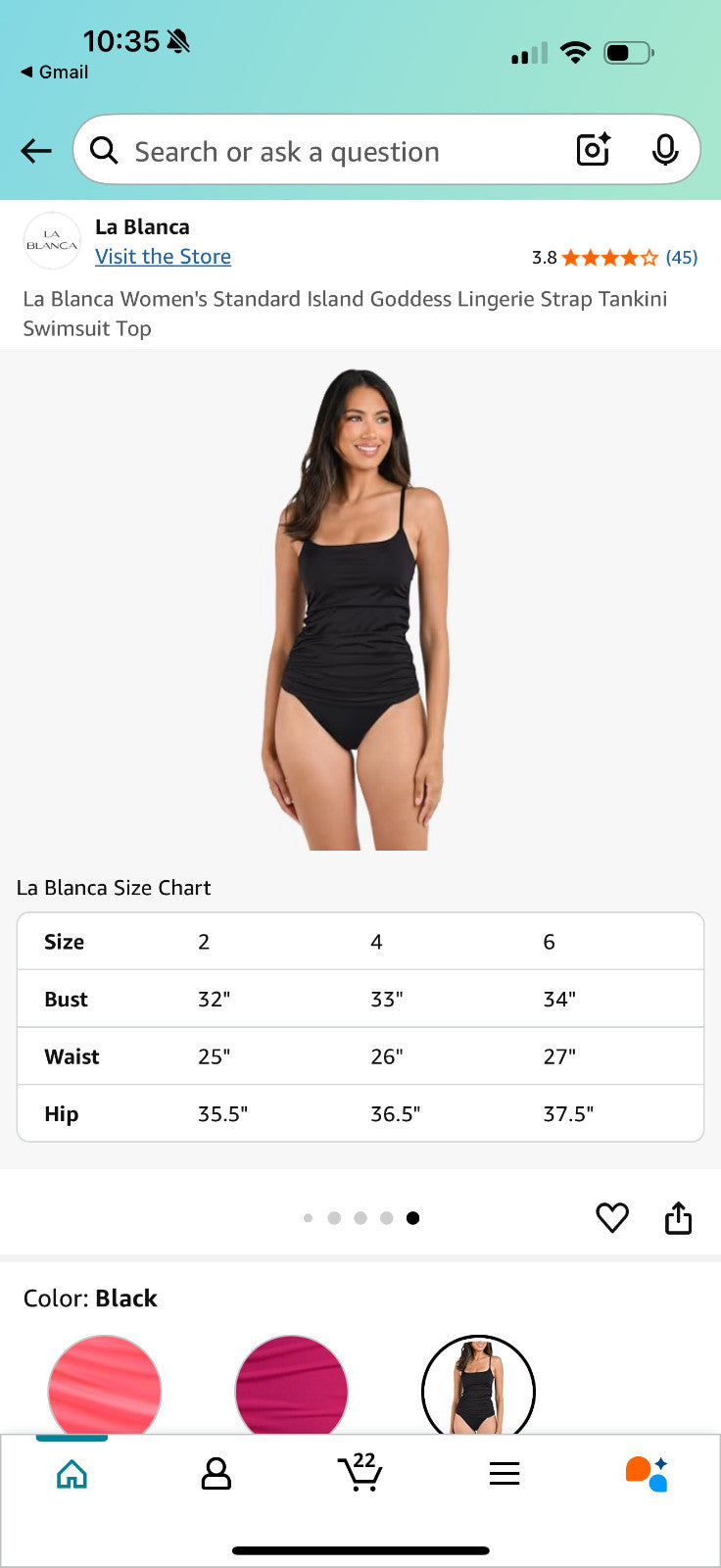 La Blanca Women's One Piece Swimsuit Island Goddess Shirred Side XS Black