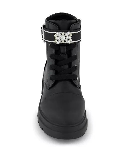 Jessica Simpson Black Polyurethane Moto Boots 3 New in Box MSRP $52