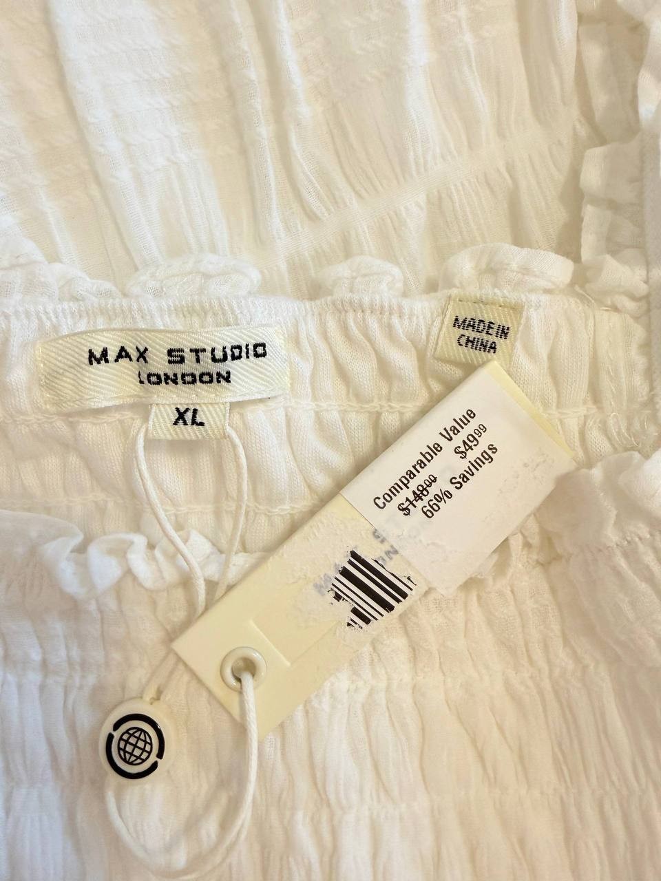 Max Studio Sleeveless White Maxi Sundress – Size XL – NWT – $148