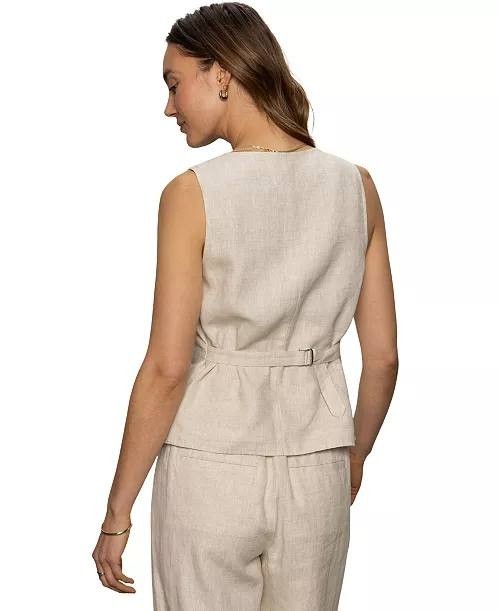 Sanctuary “Outsmart” Linen Square‑Neck Vest – Size XXL – NWT – $119