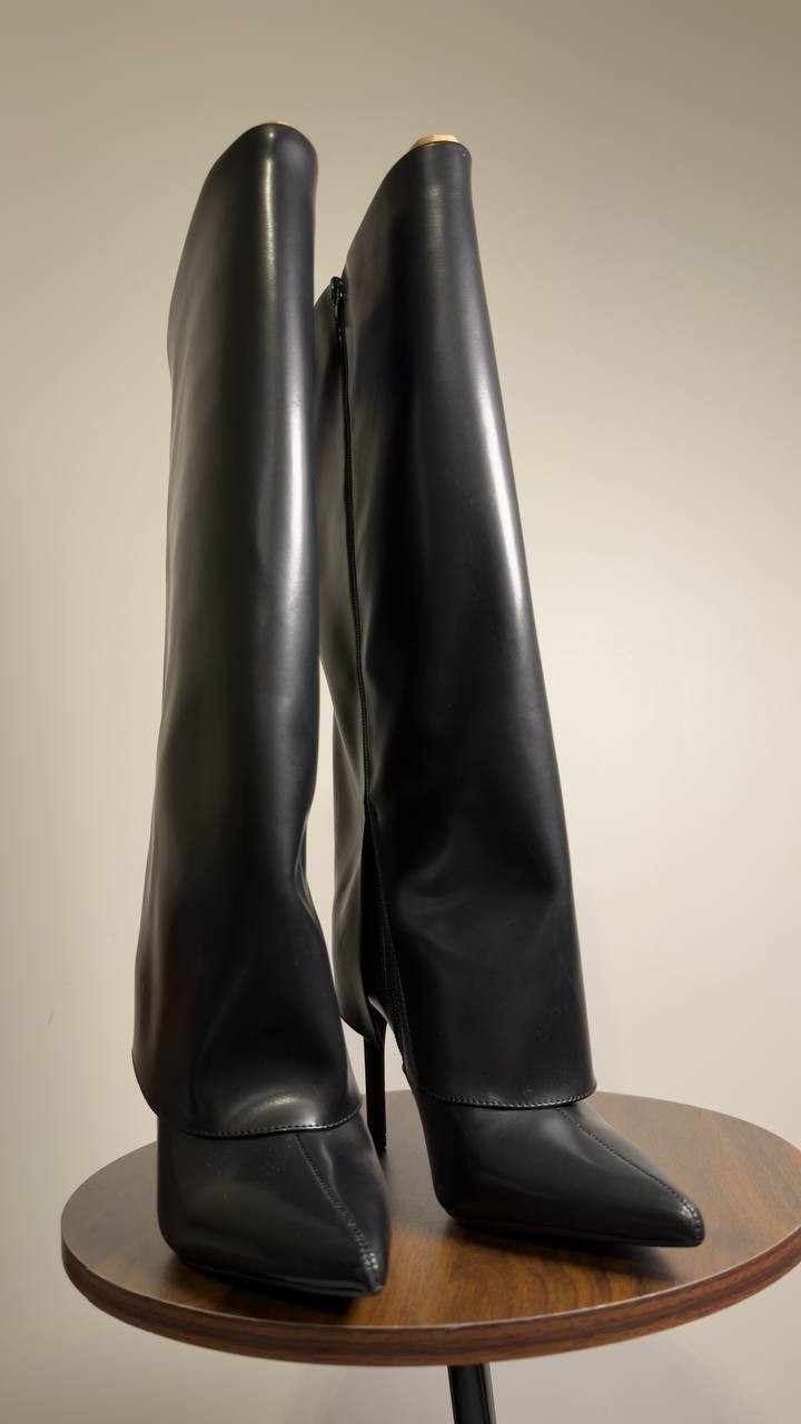 I.N.C.  Cuffed  Dress  Boots  Black  Man‑Made  7.5M  New  $129.90