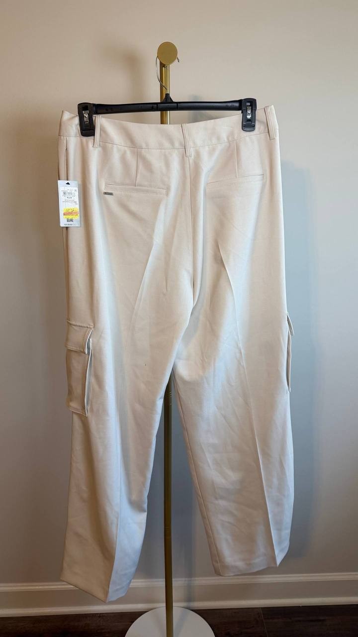 Guess Eco Matea Perfect Cargo Pants Muted Stone Multi Beige Size XLx32 NWT $148