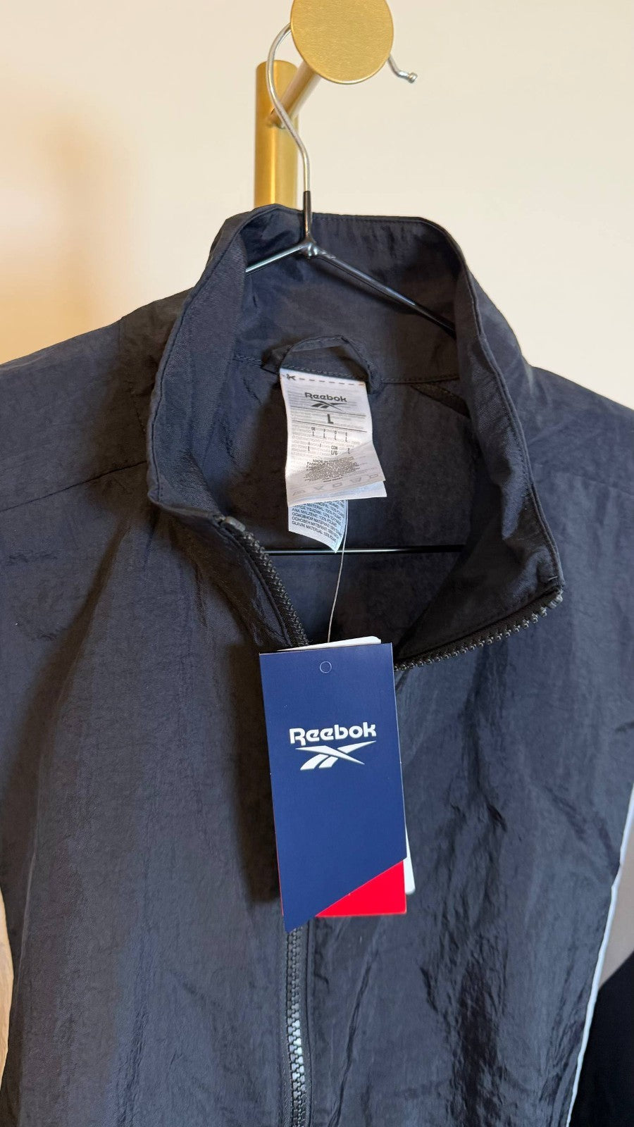 Reebok Women’s Colorblocked Track Suit Jacket Joggers Black $110 NWT
