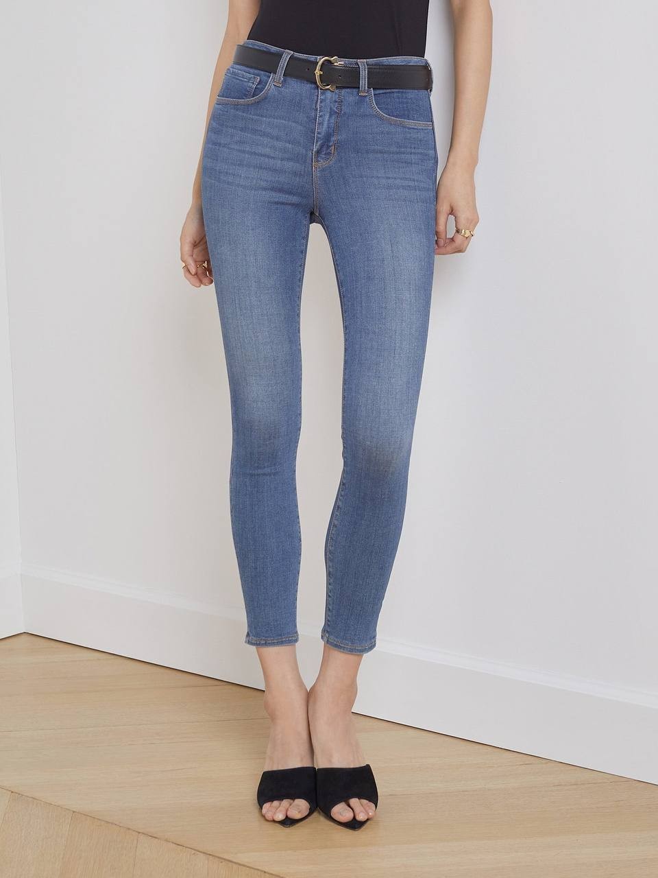 L’AGENCE Margot Skinny Jeans – Light Vintage Wash, High-Rise, Stretch, 28
