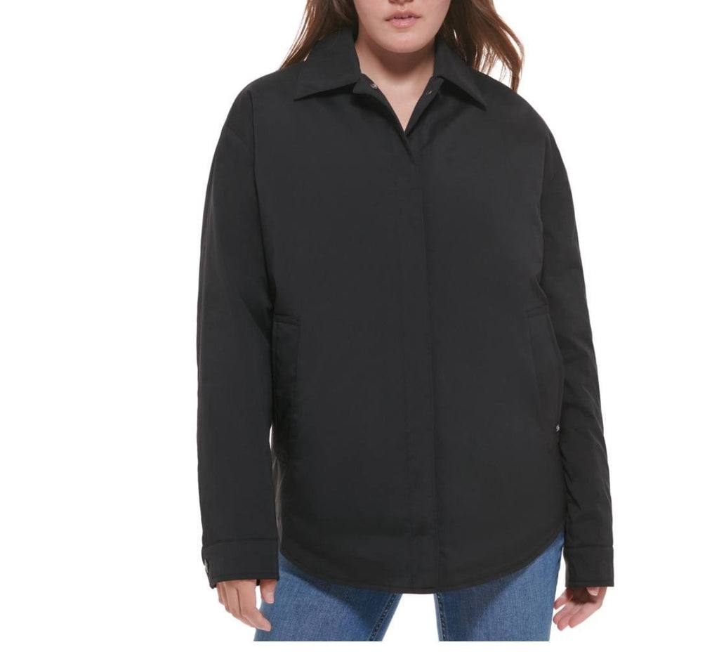 Calvin Klein Jeans Women's Quilted Jacket Black - Full Zip, Regular Fit