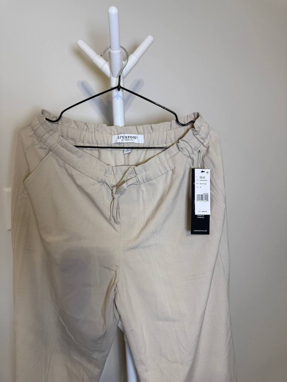 Liverpool Pull‑On Tie‑Waist Wide‑Leg Ankle Pants – Size M – NWT – $98