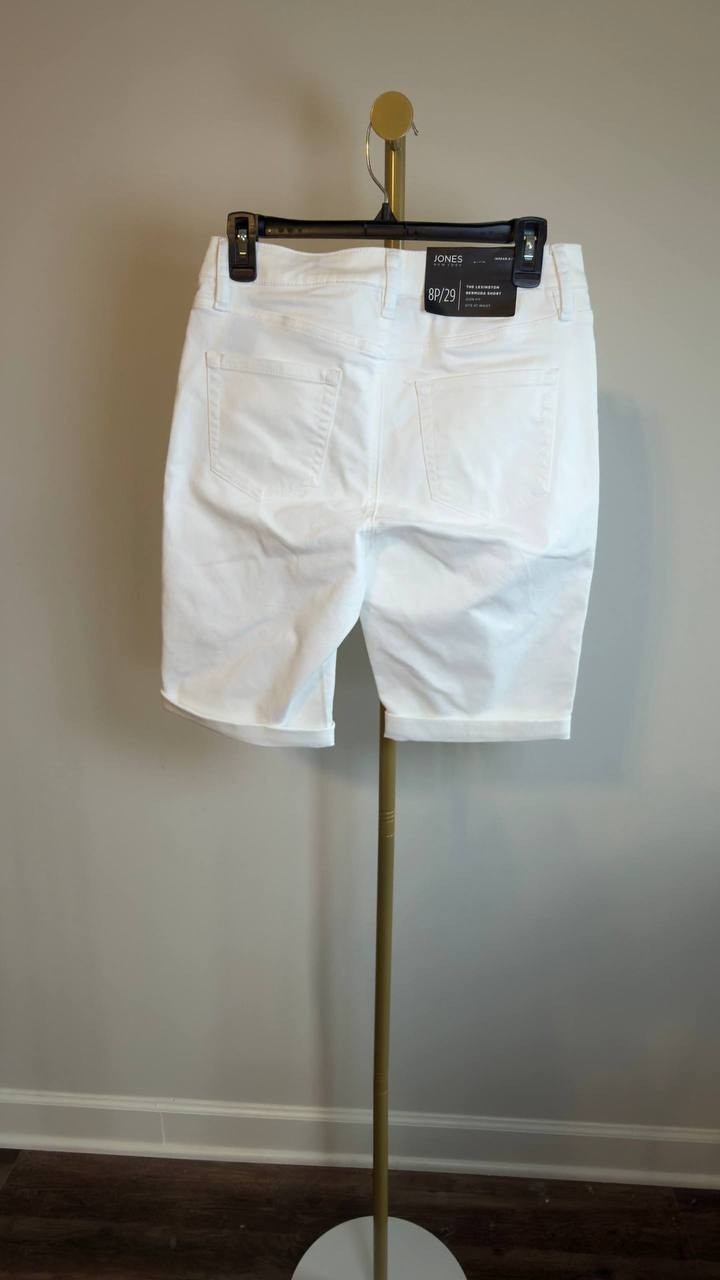 Jones New York Lexington Bermuda Shorts Soft White 8P/29 NWT $69.50