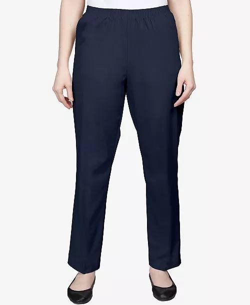 Alfred Dunner Classics Twill Pull‑On Pants – Navy – Size 16 – NWT – $44.50