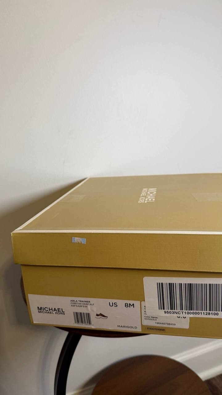 Michael Michael Kors Leopard Leather/Calf Hair Trainers 8M New in Box MSRP $195