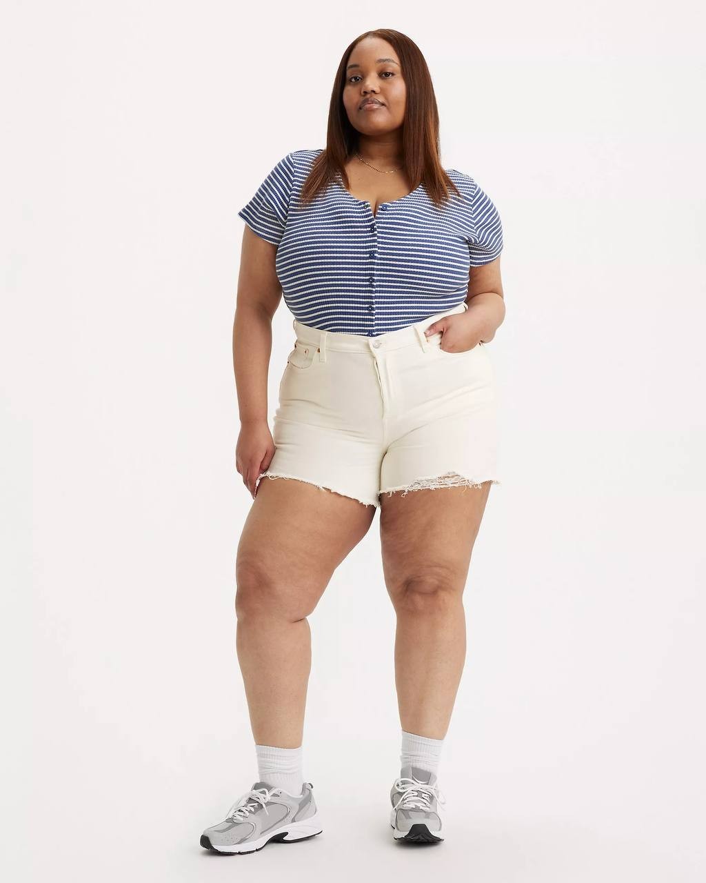 Levi’s 501 Original High Rise Shorts White Plus Size 20W NWT $69.95
