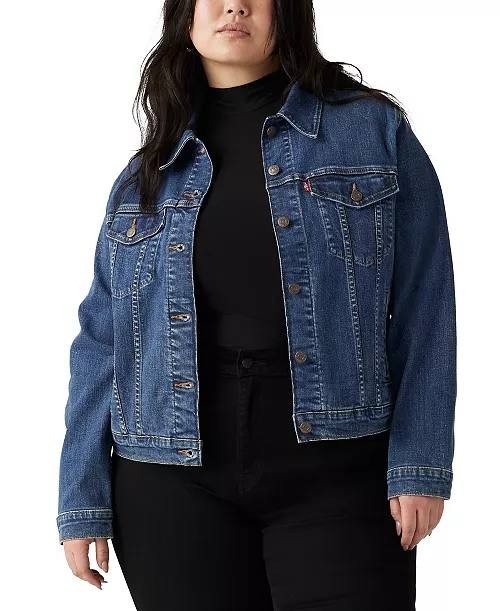 Levi’s Plus Size Original Denim Trucker Jacket Blue 1X NWOT $89.95