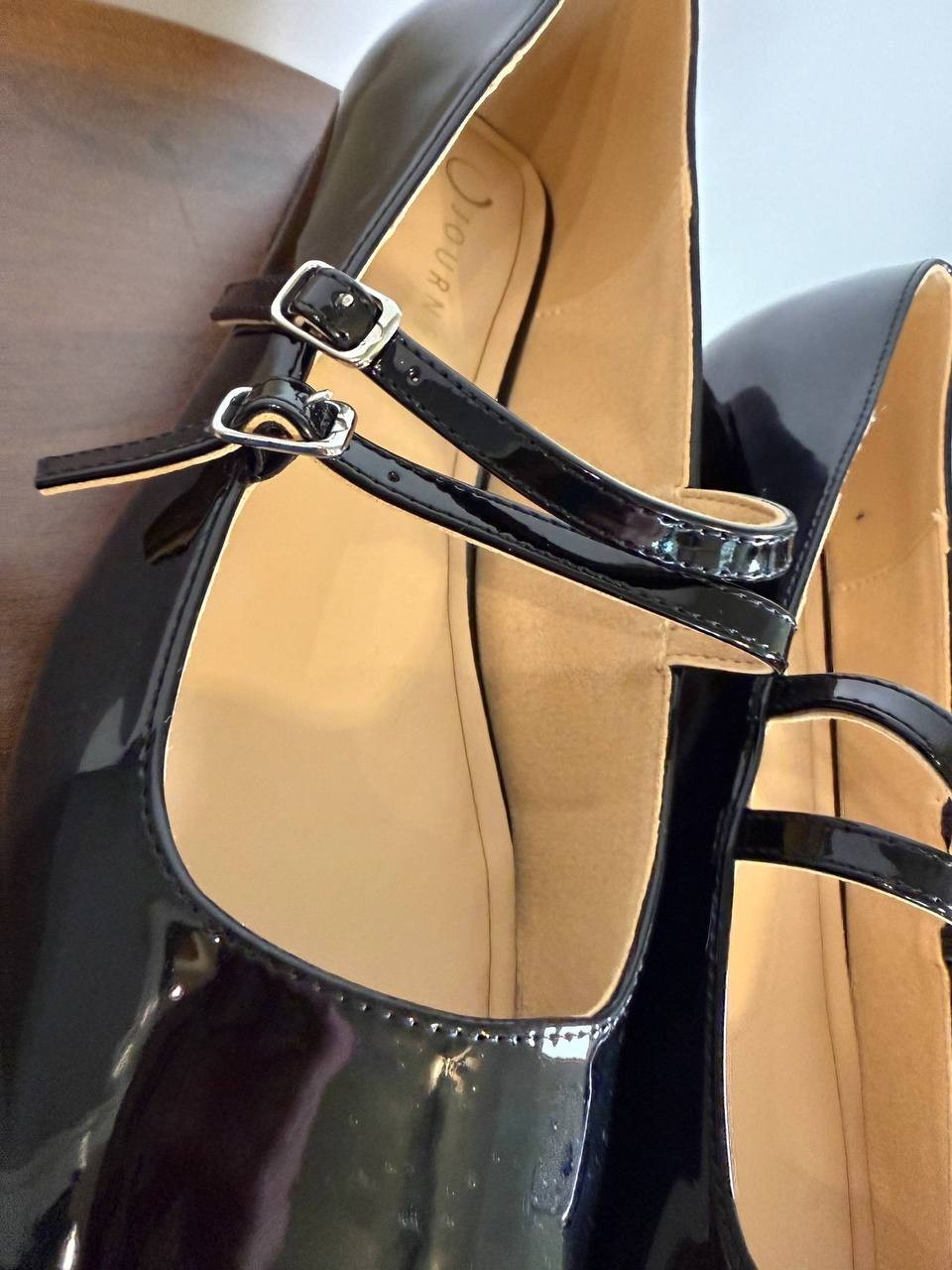 Journee Collection “Gredah” Double‑Buckle Flats – Size 11M – Black – NIB-$69