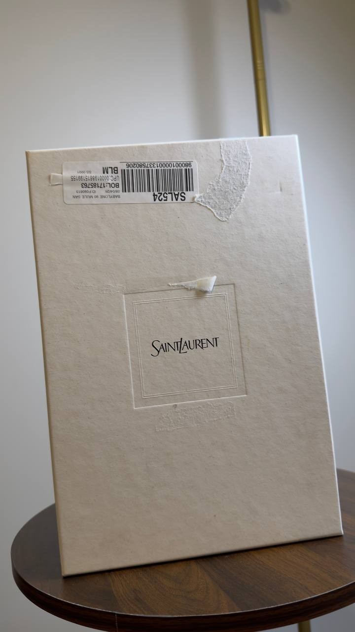 Saint  Laurent  Babylone  Mules  Suede  Dark Havana 37.5  New in Box  $1200