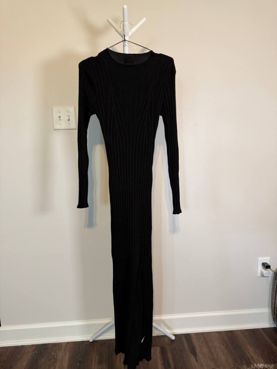 FCT With Love Black Knitted Midi Dress – Size L – NWT – $56