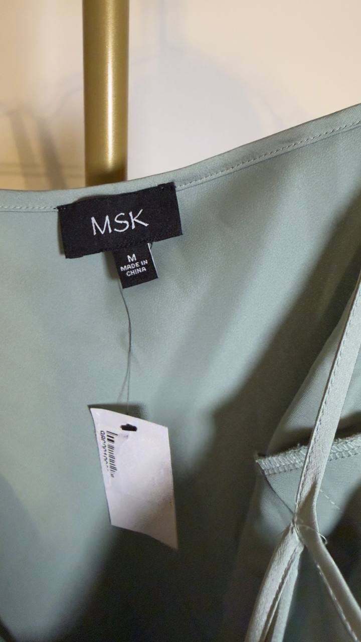 MSK Sweetheart Neck Slip Dress Mint Hint M NWT $69