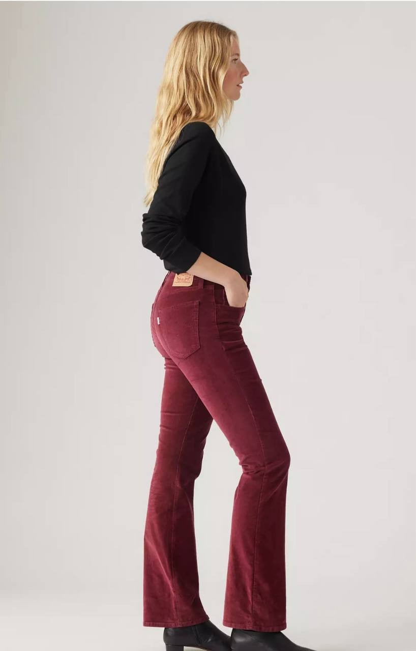 Levi's 725 Corduroy Bootcut Jeans – Burgundy Red, High-Rise, Size 25 &amp; 33