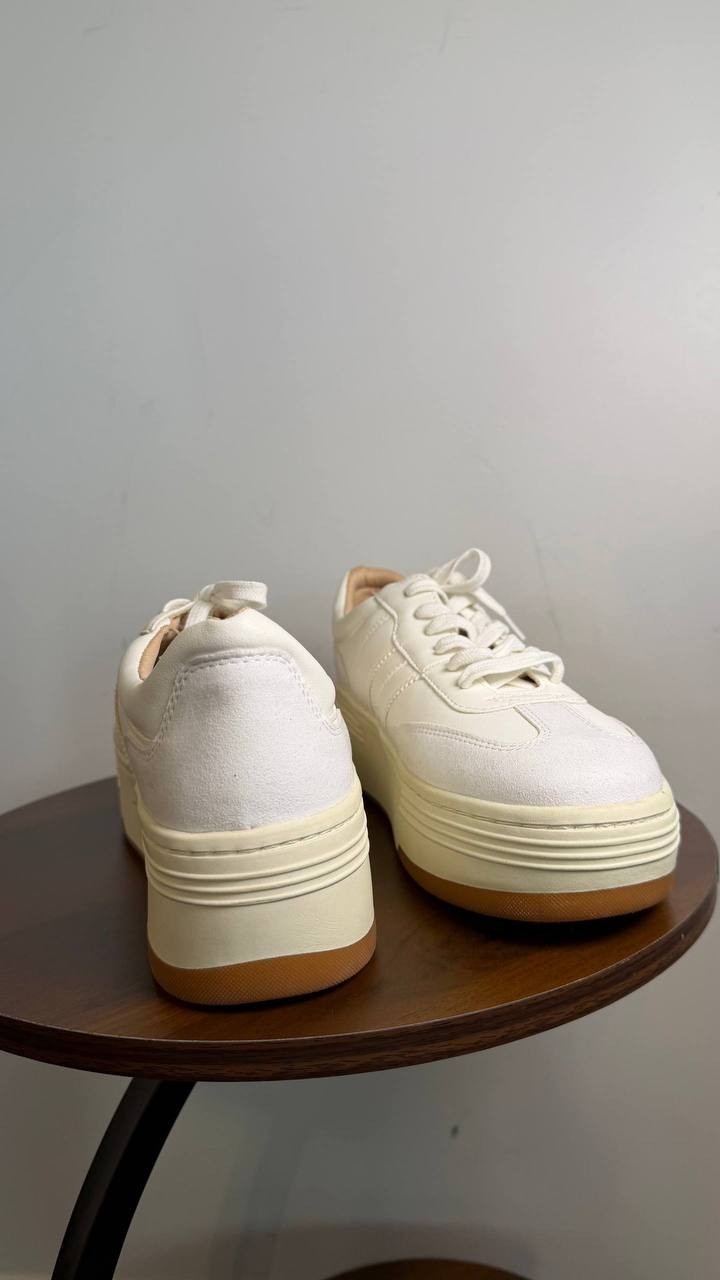 Madden Girl Livvyy Platform Sneakers White 8.5M  $59 NWOB