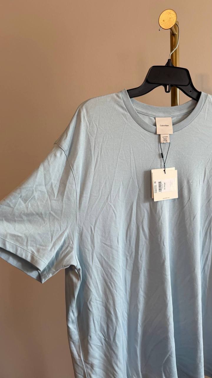 Calvin Klein Men’s Supima Cotton Crewneck T‑Shirt  Winter Sky 2XL $65 NWT
