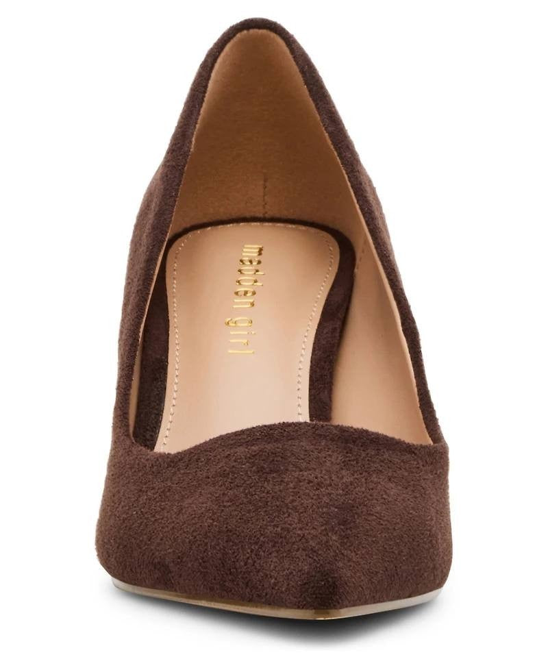Madden Girl Dark Brown Fabric Pointed Toe Pumps 7.5 New in Box MSRP $59